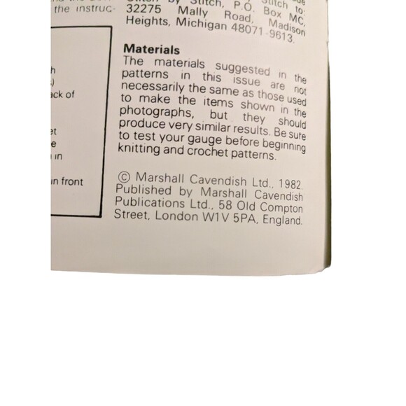 STITCH BY STITCH ISSUE 3 STEP BY STEP SEWING KNITTING CROCHET NEEDLEWORK 1982 - Picture 8 of 9